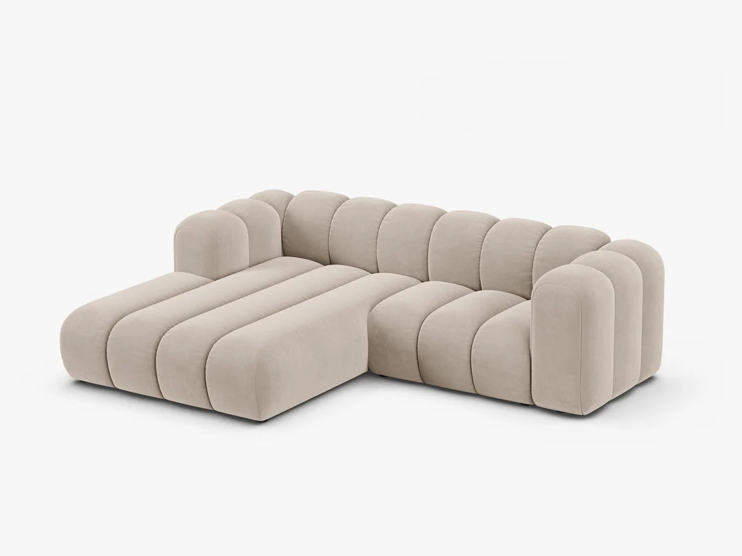 Grandé Ecksofa (links) in Samt, 230 cm Breite - Modulsofa-6