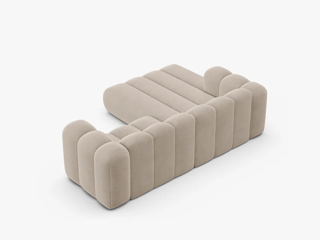 Grandé Ecksofa (links) in Samt, 230 cm Breite - Modulsofa-8