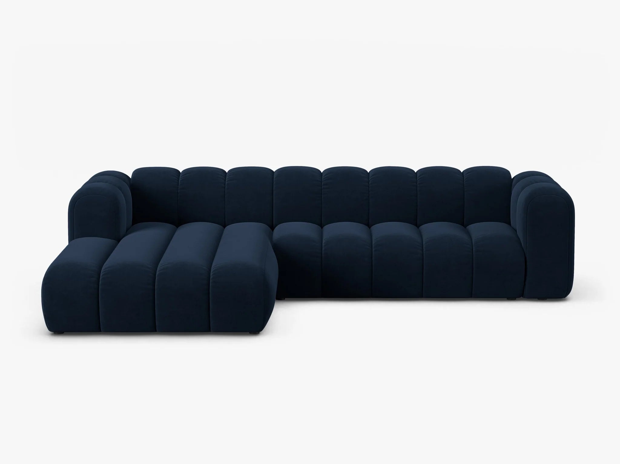 Grandé Ecksofa in Samt #Variant_Blau