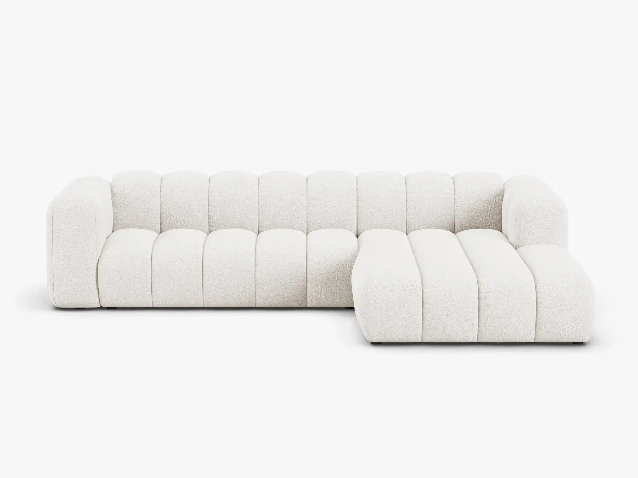 Grandé Ecksofa (rechts) in Bouclé, 290 cm Breite - Modulsofa-3