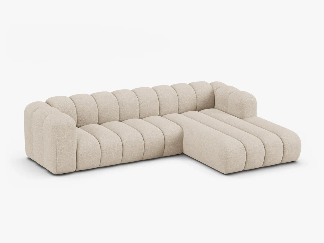 Grandé Ecksofa (rechts) in Bouclé, 290 cm Breite - Modulsofa-7