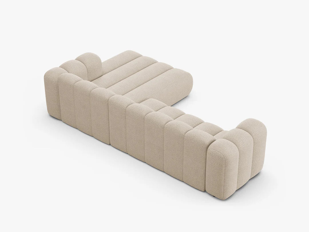 Grandé Ecksofa (rechts) in Bouclé, 290 cm Breite - Modulsofa-9