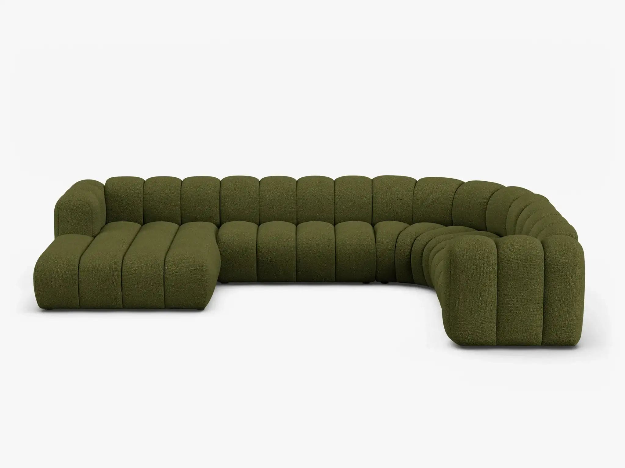 Grandé Sofa Wohnlandschaft (rechts) in Bouclé, 370 cm Breite - Modulsofa-4