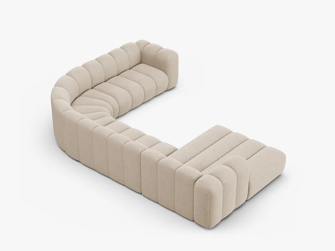 Grandé Sofa Wohnlandschaft (rechts) in Bouclé, 370 cm Breite - Modulsofa-9