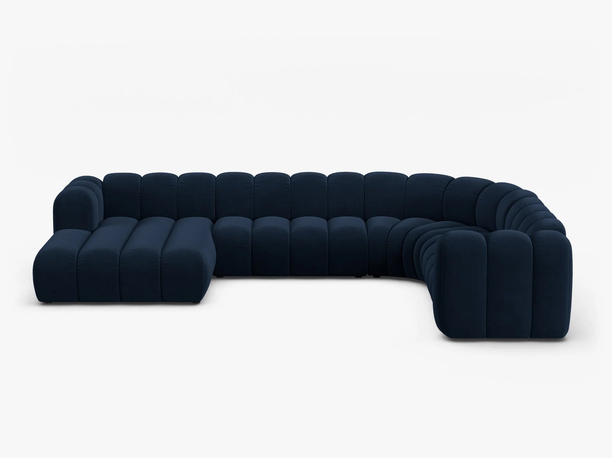 Grandé Sofa Wohnlandschaft (rechts) in Samt, 370 cm Breite - Modulsofa-4