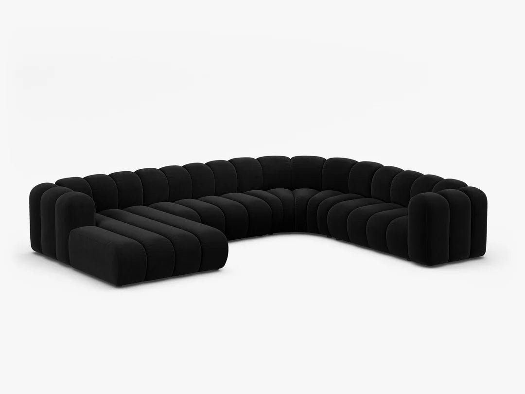 Grandé Sofa Wohnlandschaft (rechts) in Samt, 370 cm Breite - Modulsofa-6
