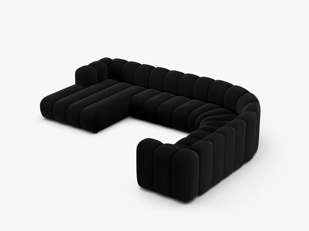 Grandé Sofa Wohnlandschaft (rechts) in Samt, 370 cm Breite - Modulsofa-7