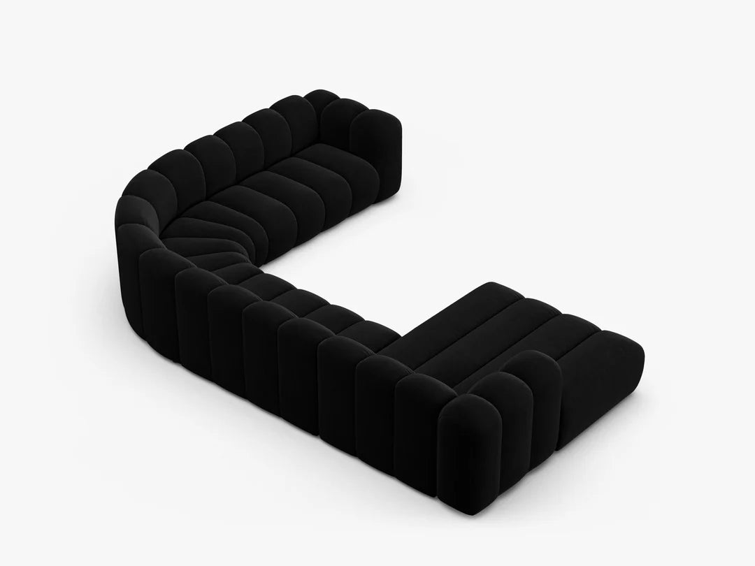 Grandé Sofa Wohnlandschaft (rechts) in Samt, 370 cm Breite - Modulsofa-8