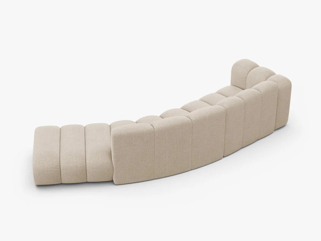 Grandé abgerundet (rechts) in Bouclé, 335 cm Breite - Modulsofa-8