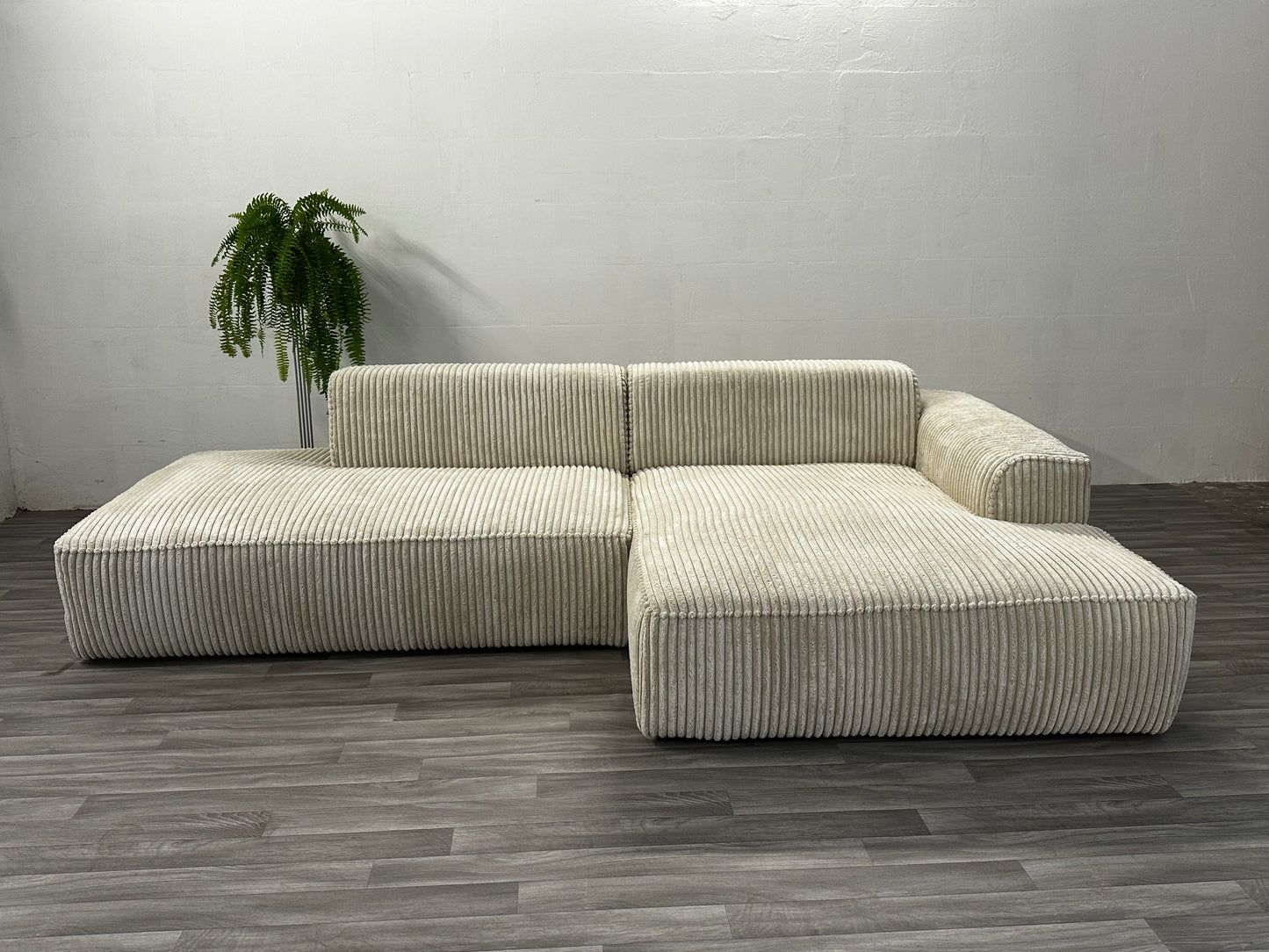 Ecksofa L-Form / Modulsofa in Cord Beige
