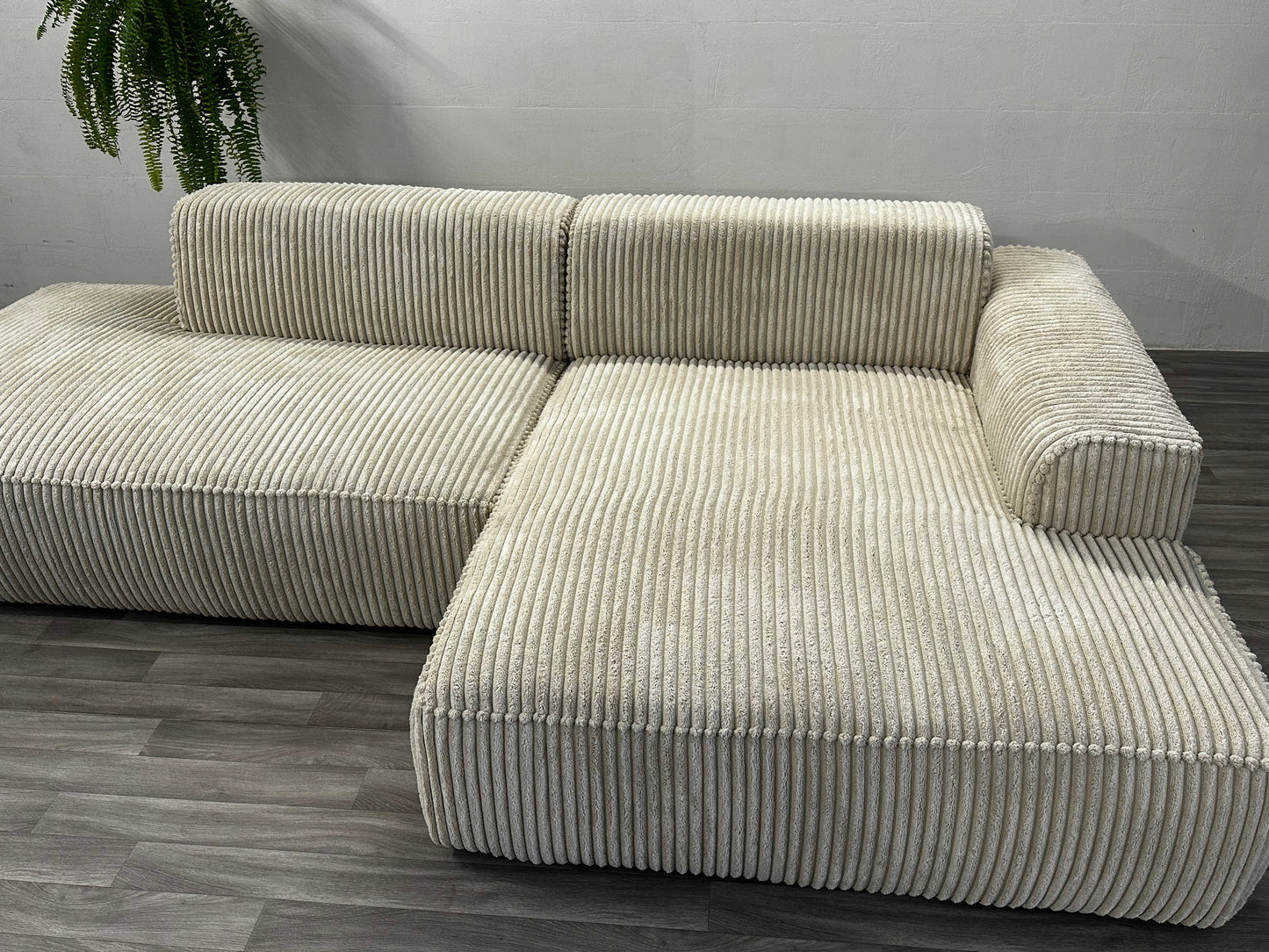 Ecksofa L-Form / Modulsofa in Cord Beige