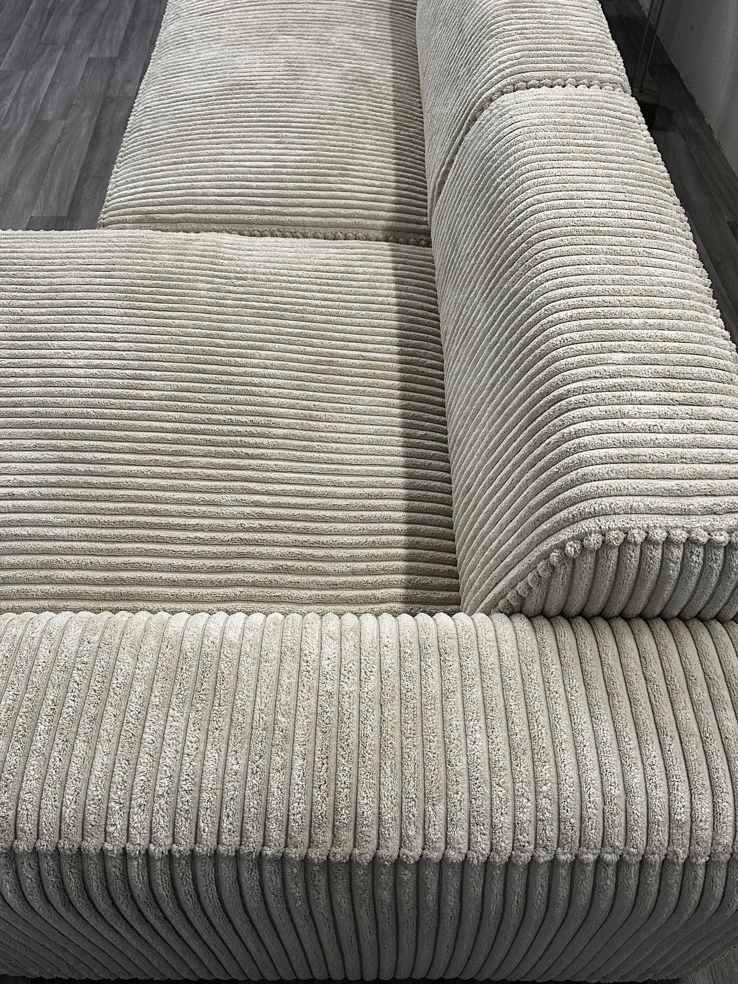 Ecksofa L-Form / Modulsofa in Cord Beige