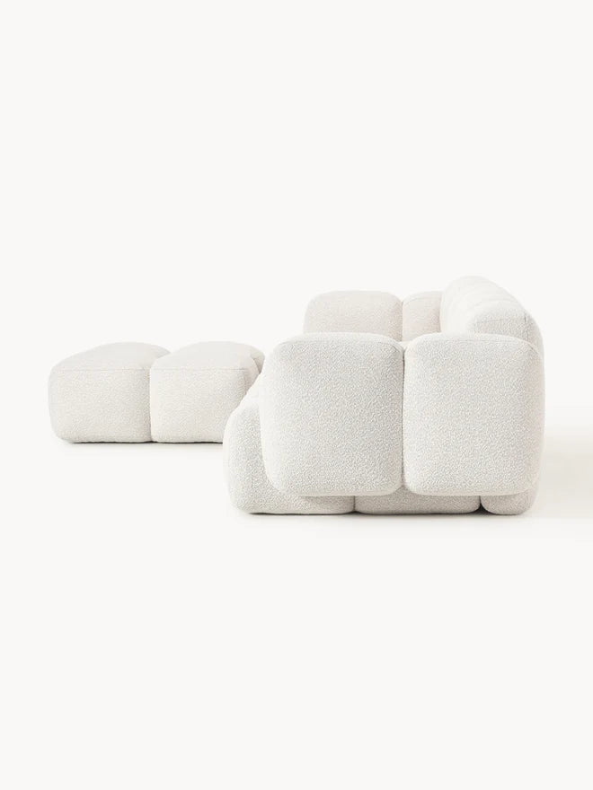 Luno 3-Sitzer Ecksofa (links) in Bouclé, 302 cm Breite-8