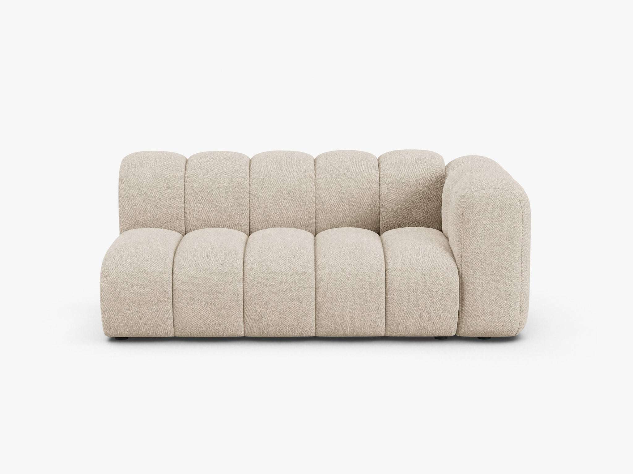 Grandé 3-Sitzer Modul (rechts) in Bouclé, 175 cm Breite - Modulsofa