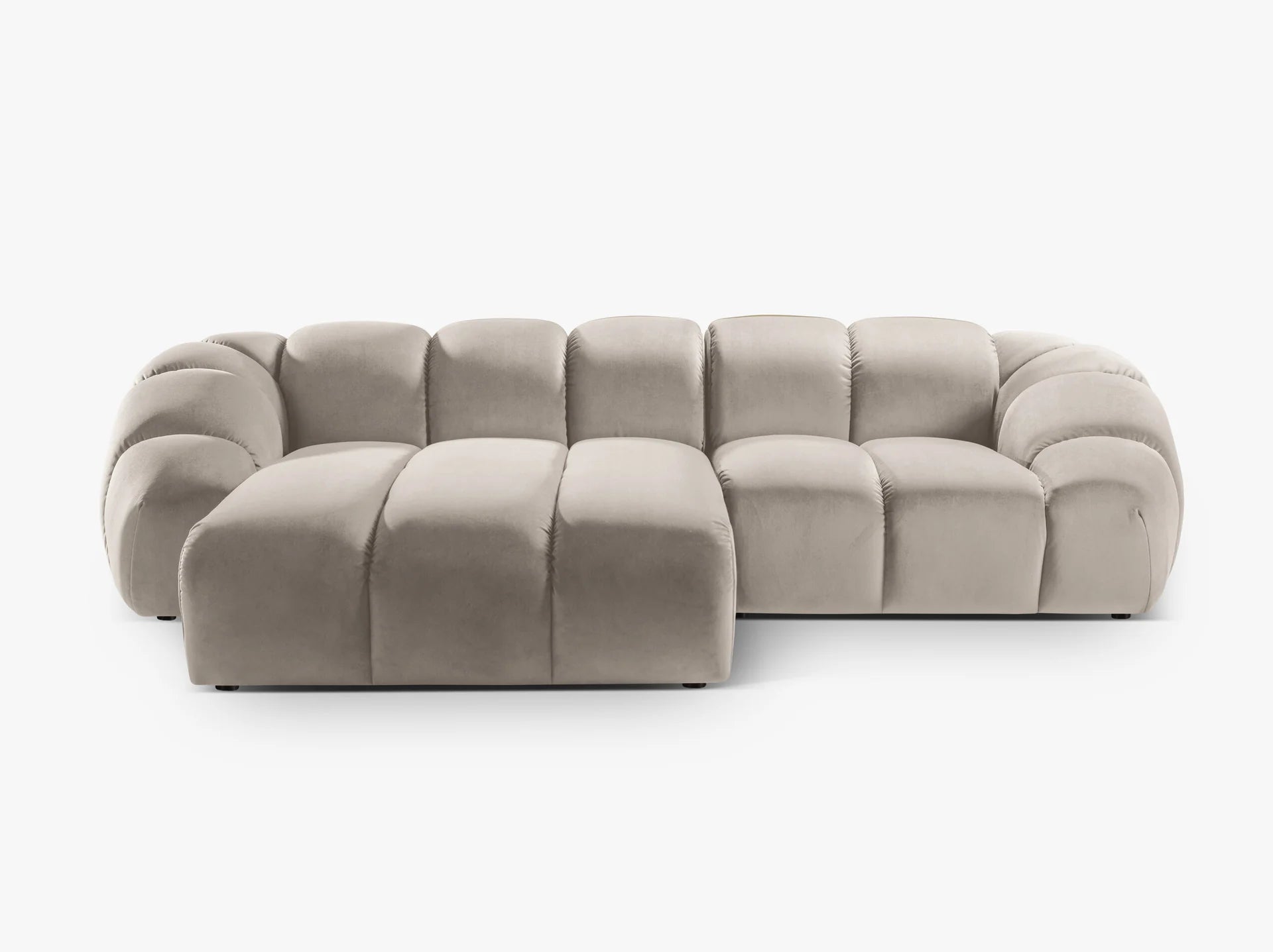 Monto Ecksofa (links) in Samt, 270 cm Breite - Modulsofa