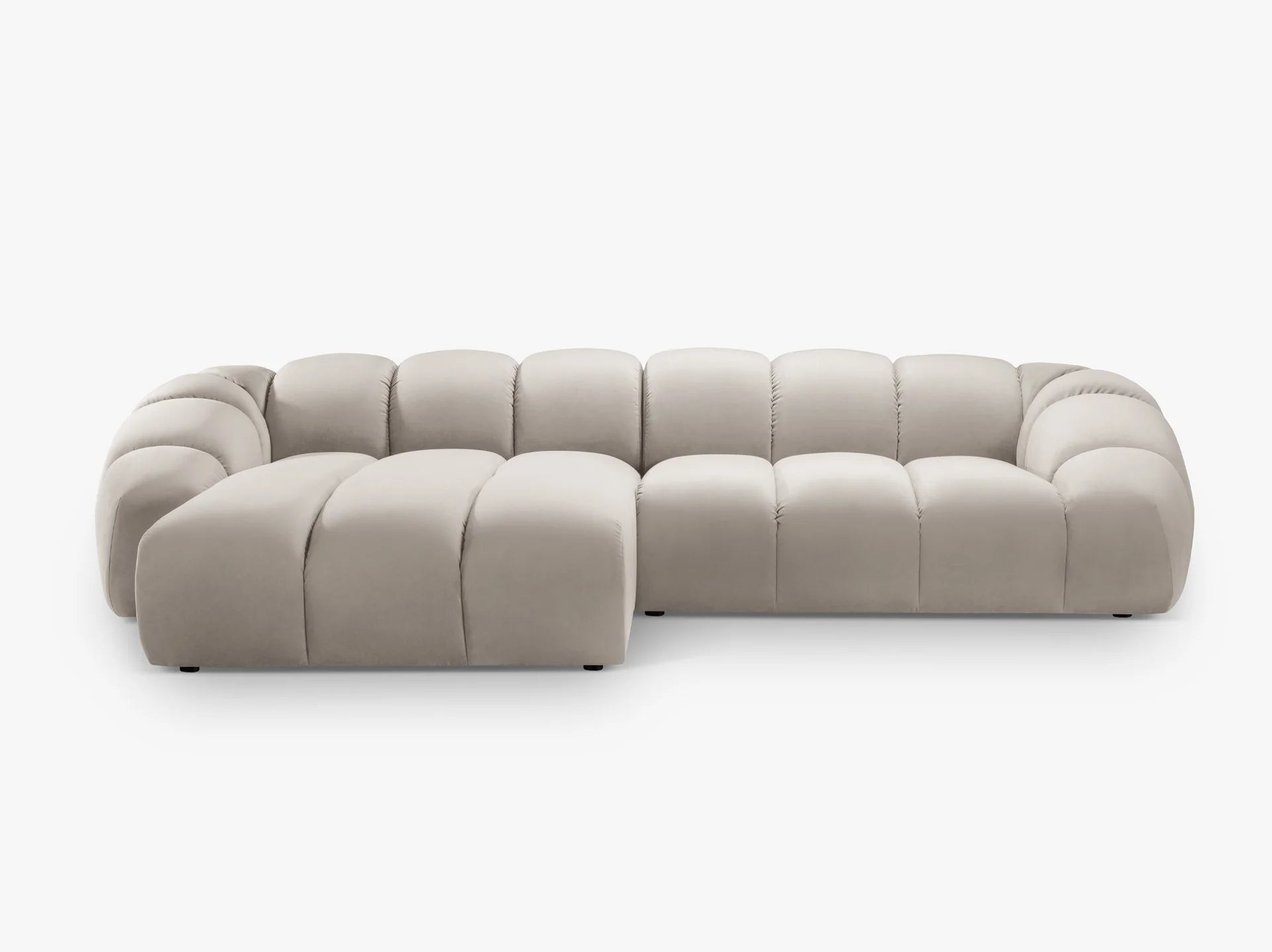 Monto in Samt, 305 cm Breite - Bubble Modulsofa #Variant_Beige-Links