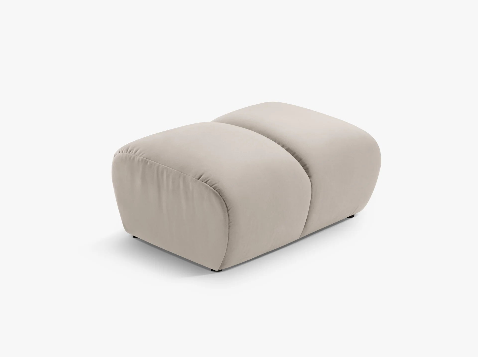 Monto Hocker in Samt, 70 cm Breite - Modulsofa