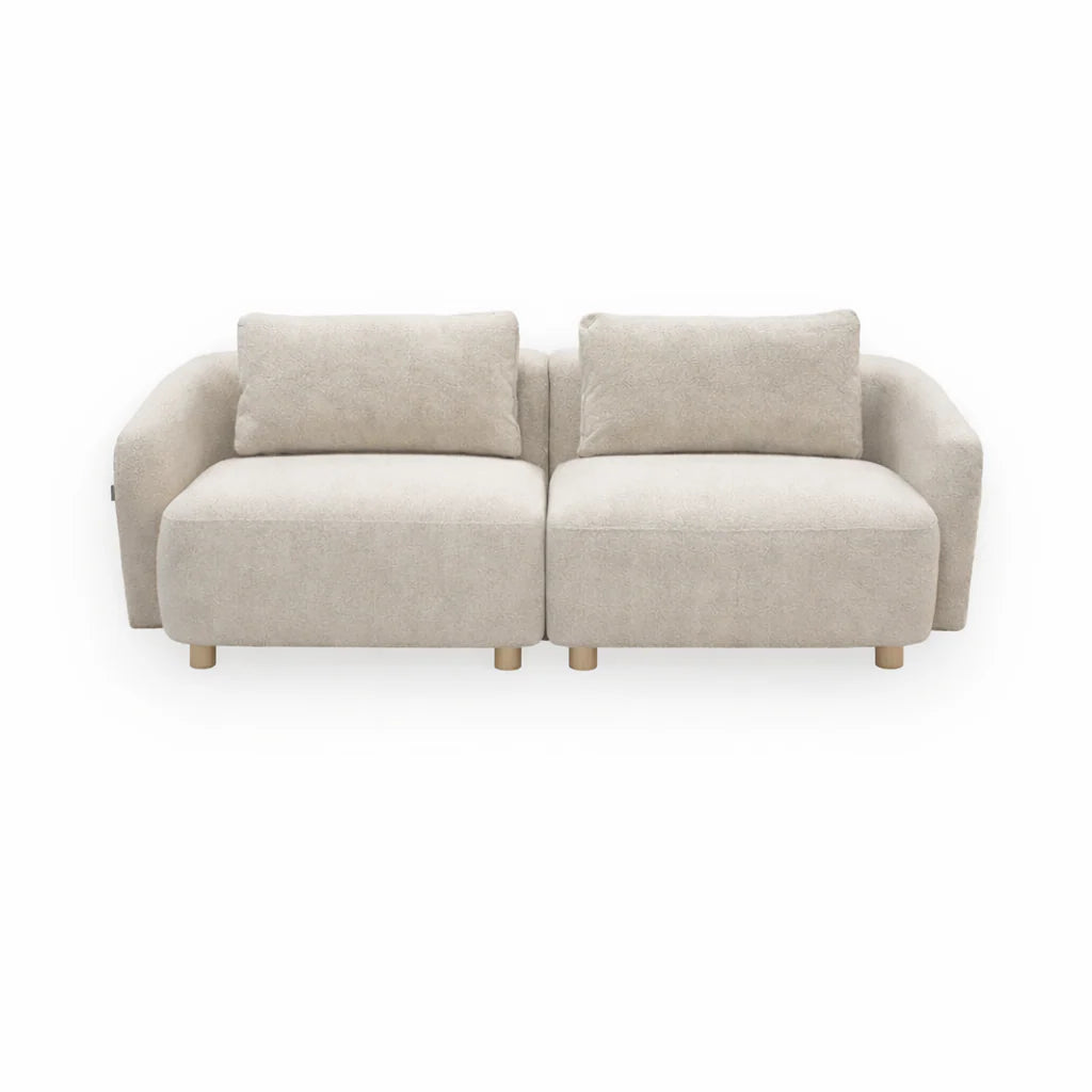 Nolio Modulsofa in Bouclé Braun, 220 cm Breite | PolsterOase
