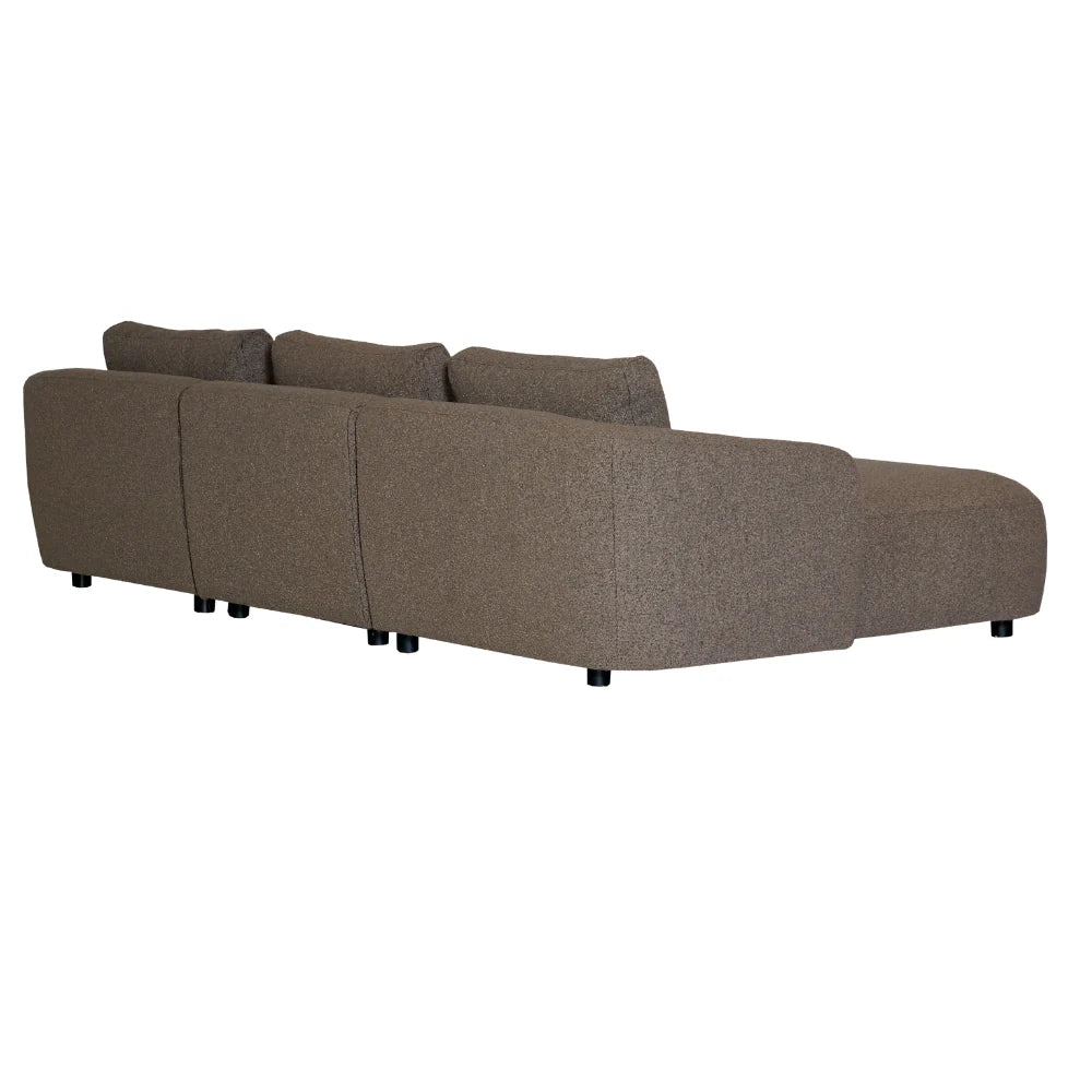 Nolio Modulsofa (links) in Bouclé Beige, 315 cm Breite | PolsterOase