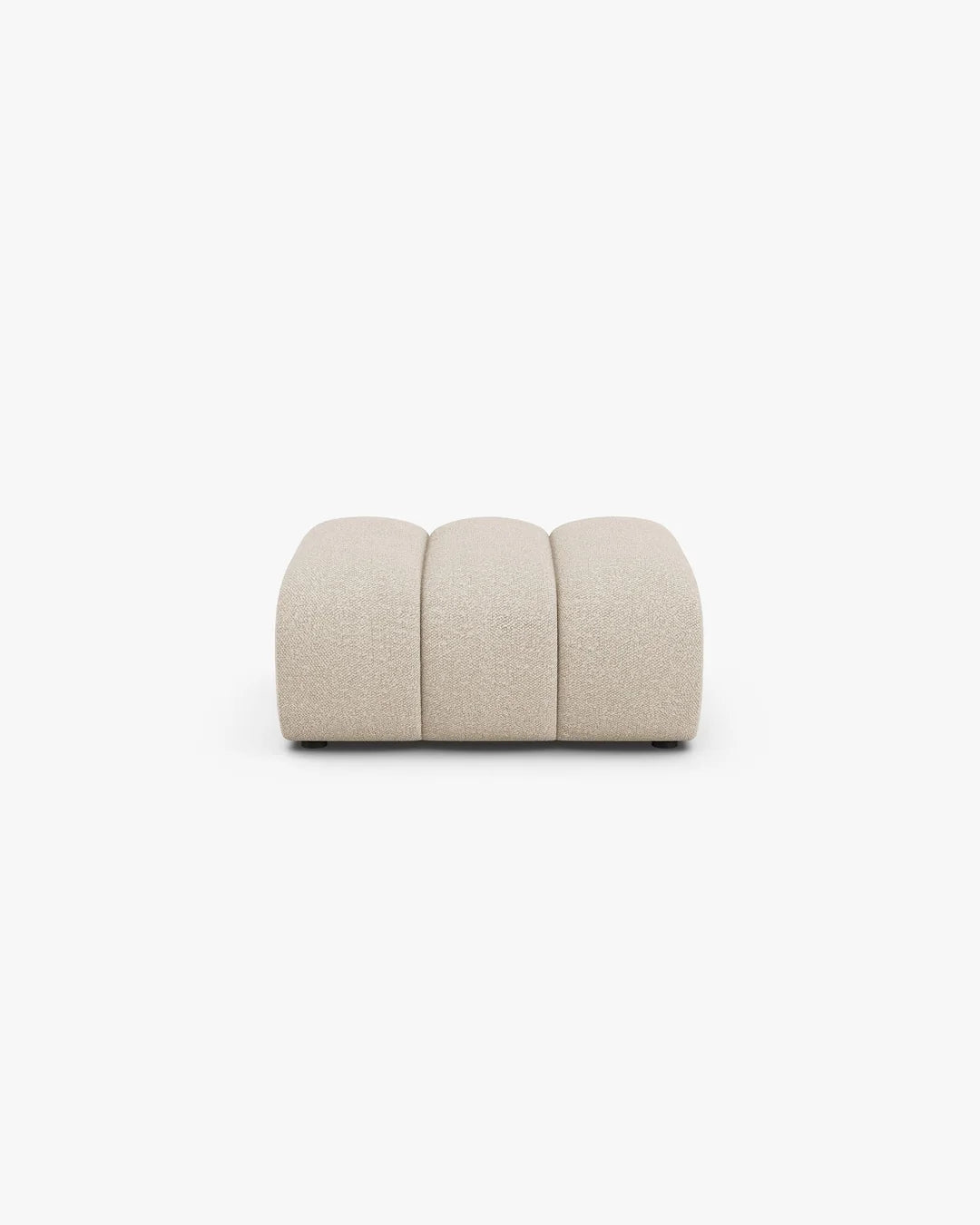 PolsterOase Hocker – Grandé Hocker in Bouclé, 92 cm Breite, Beige – Ansicht 1