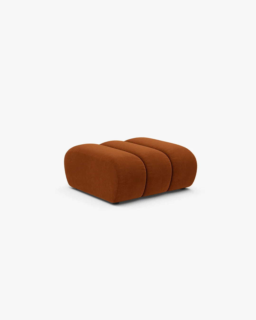 PolsterOase Hocker – Grandé Hocker in Samt, 92 cm Breite, Terrakotta – Ansicht 3