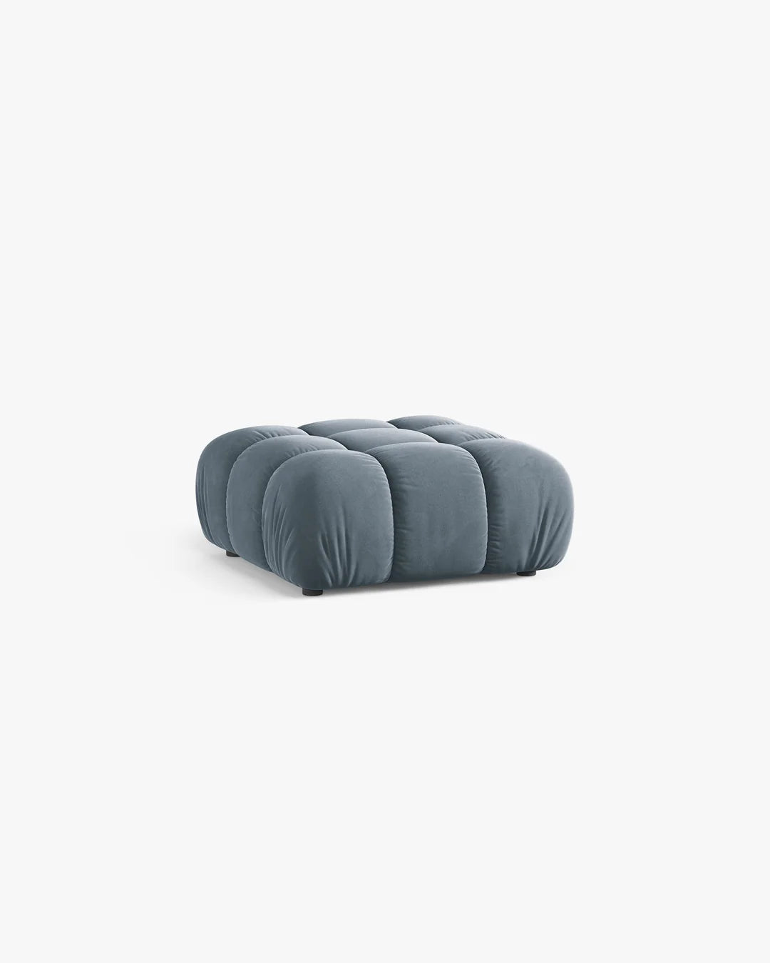 PolsterOase Hocker – Selene Hocker in Samt, 95 cm Breite, Hellblau – Ansicht 3