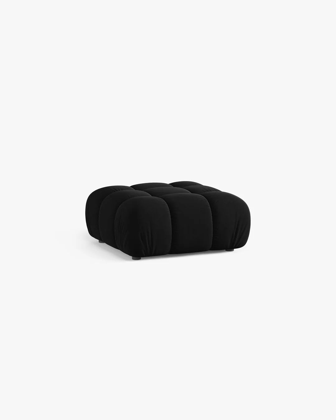 PolsterOase Hocker – Selene Hocker in Samt, 95 cm Breite, Schwarz – Ansicht 3