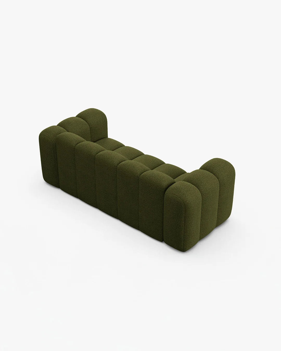 PolsterOase Modulsofa – Grandé Sofa 2-Sitzer in Bouclé, 200 cm Breite, Grün – Ansicht 4