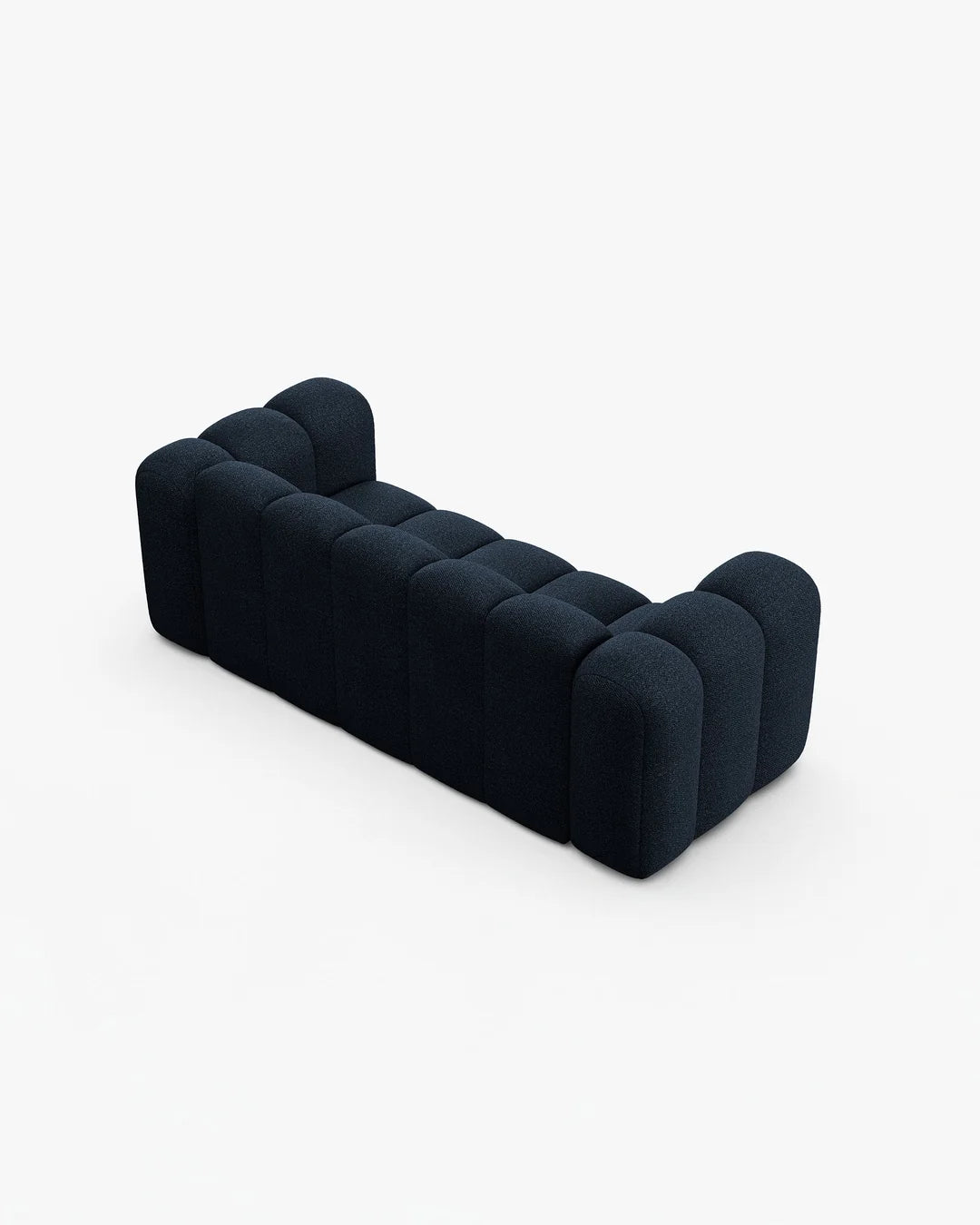 PolsterOase Modulsofa – Grandé Sofa 2-Sitzer in Bouclé, 200 cm Breite, Königsblau – Ansicht 4