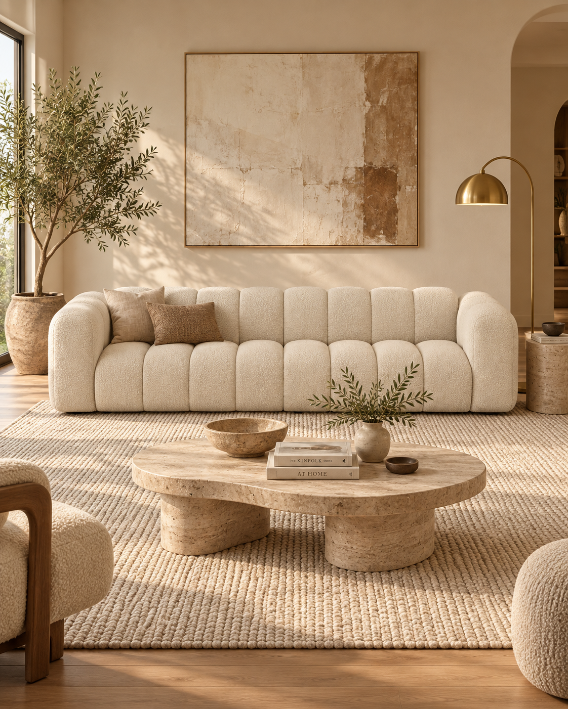 PolsterOase Modulsofa – Grandé Sofa in Bouclé, 290 cm Breite – zusätzliche Produktansicht