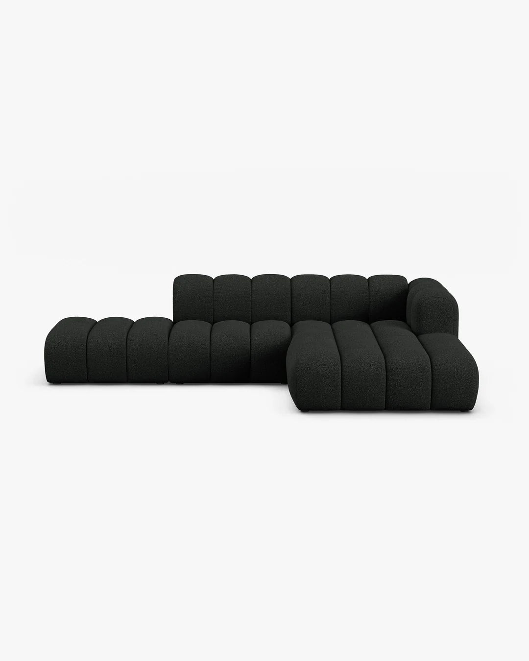 PolsterOase Modulsofa - Grandé offenes Ecksofa aus Bouclé, Fünfsitzer, 299 cm – Ansicht 17