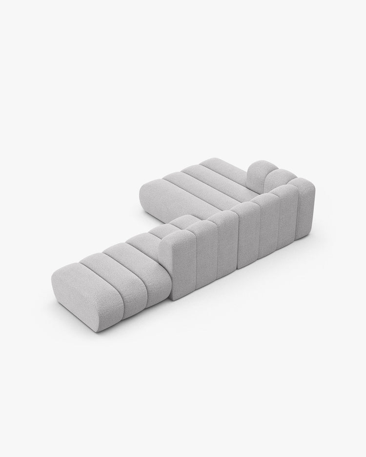 PolsterOase Modulsofa - Grandé offenes Ecksofa aus Bouclé, Fünfsitzer, 299 cm – Ansicht 24