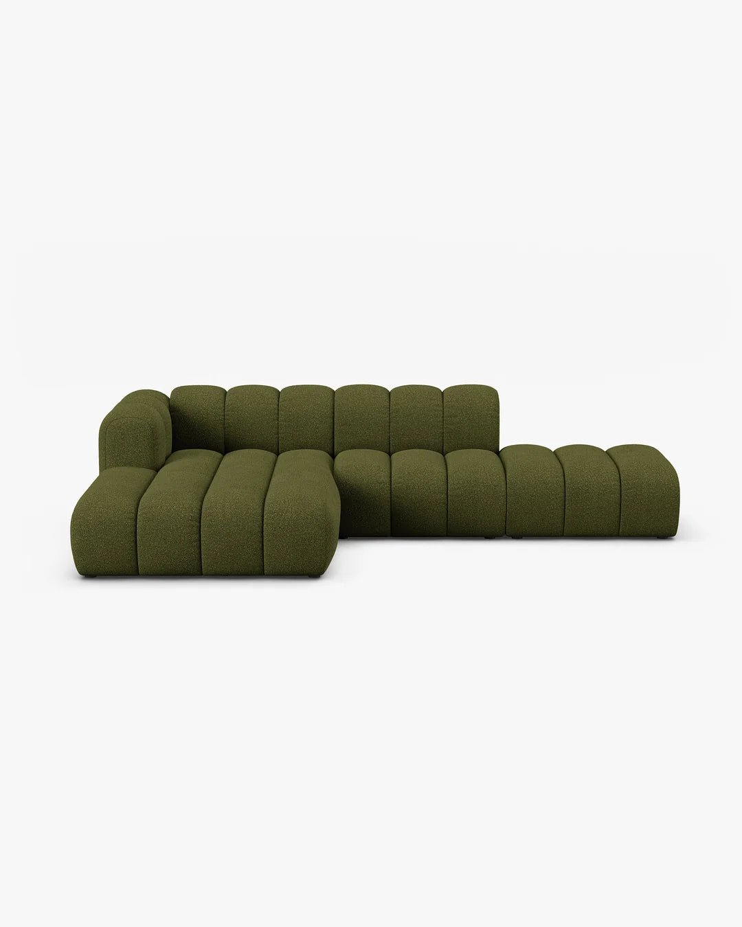 PolsterOase Modulsofa - Grandé offenes Ecksofa aus Bouclé, Fünfsitzer, 299 cm – Ansicht 31