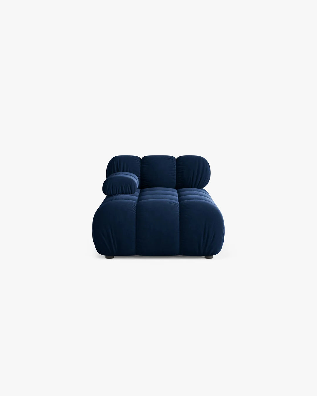 PolsterOase Modulsofa – Selene Chaiselongue mit Armlehne in Samt, 94 x 155 cm, Königsblau – Links – Ansicht 1