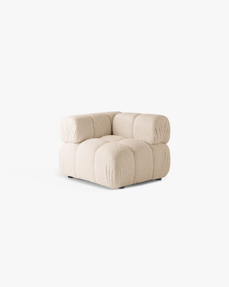 PolsterOase Modulsofa – Selene Eckmodul in Bouclé, 94 cm Breite, Beige – Ansicht 3