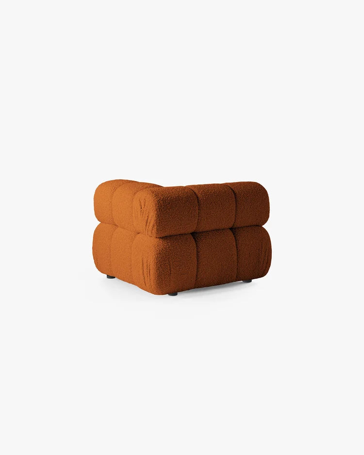 PolsterOase Modulsofa – Selene Eckmodul in Bouclé, 94 cm Breite, Kupfer – Ansicht 4