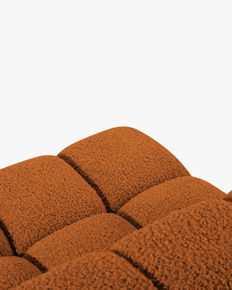 PolsterOase Modulsofa – Selene Eckmodul in Bouclé, 94 cm Breite, Kupfer – Ansicht 5