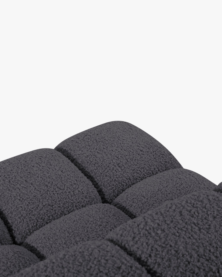 PolsterOase Modulsofa – Selene Eckmodul in Bouclé, 94 cm Breite, Schwarz – Ansicht 5