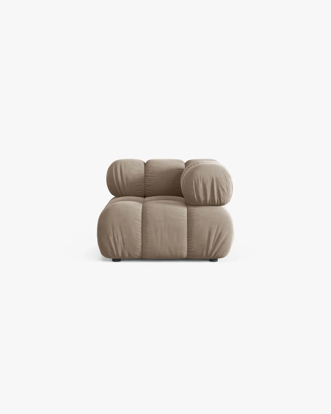 PolsterOase Modulsofa – Selene Eckmodul in Samt, 94 cm Breite, Cappuccino – Ansicht 1