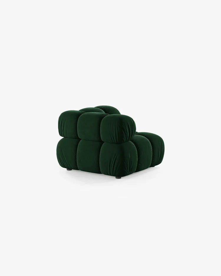 PolsterOase Modulsofa – Selene Eckmodul in Samt, 94 cm Breite, Flaschengrün – Ansicht 4