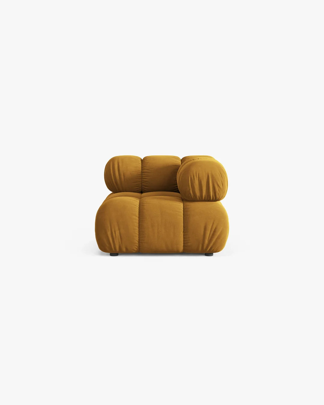 PolsterOase Modulsofa – Selene Eckmodul in Samt, 94 cm Breite, Gelb – Ansicht 1