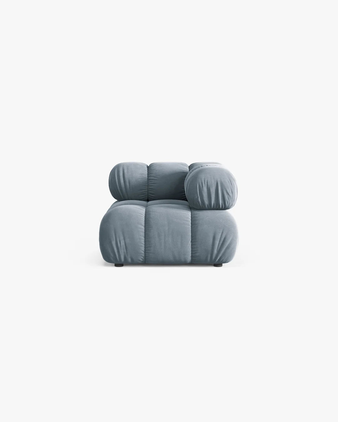 PolsterOase Modulsofa – Selene Eckmodul in Samt, 94 cm Breite, Hellblau – Ansicht 1