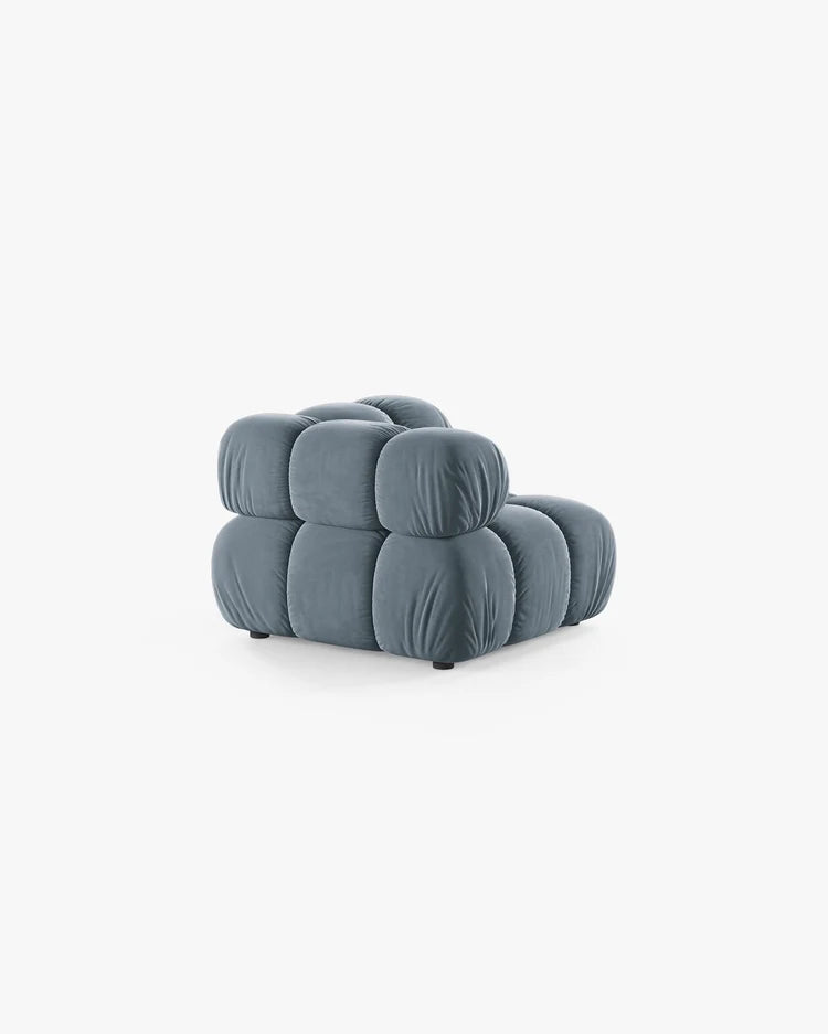 PolsterOase Modulsofa – Selene Eckmodul in Samt, 94 cm Breite, Hellblau – Ansicht 4