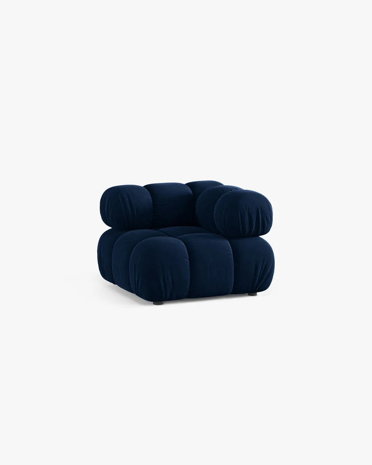 PolsterOase Modulsofa – Selene Eckmodul in Samt, 94 cm Breite, Königsblau – Ansicht 3