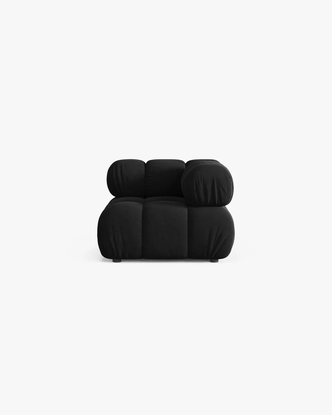 PolsterOase Modulsofa – Selene Eckmodul in Samt, 94 cm Breite, Schwarz – Ansicht 1