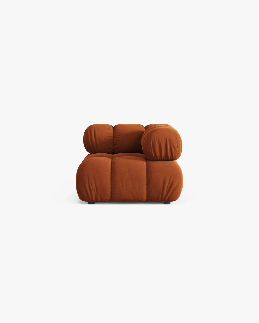 PolsterOase Modulsofa – Selene Eckmodul in Samt, 94 cm Breite, Terrakotta – Ansicht 1