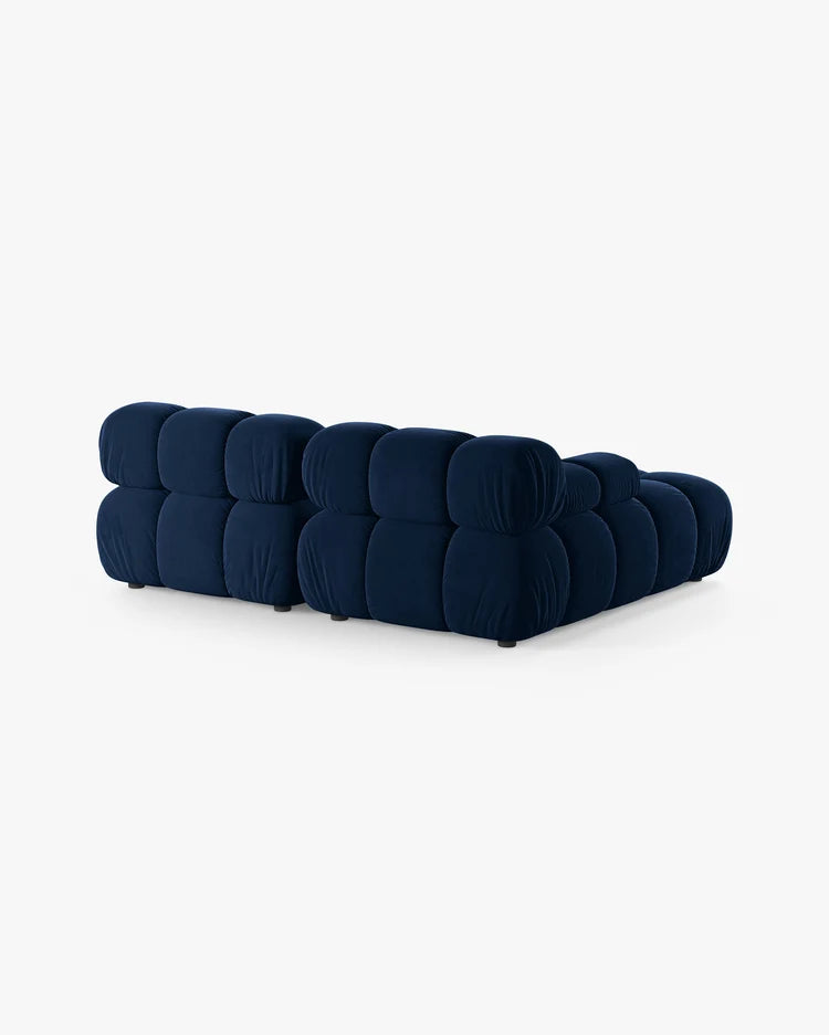 PolsterOase Modulsofa – Selene Ecksofa 2-Sitzer in Samt, 190 cm Breite, Königsblau – Ansicht 4