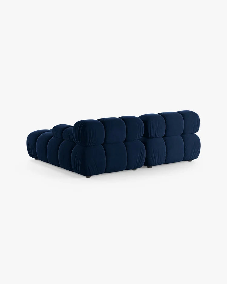 PolsterOase Modulsofa – Selene Ecksofa 2-Sitzer in Samt, 190 cm Breite, Königsblau – Ansicht 4