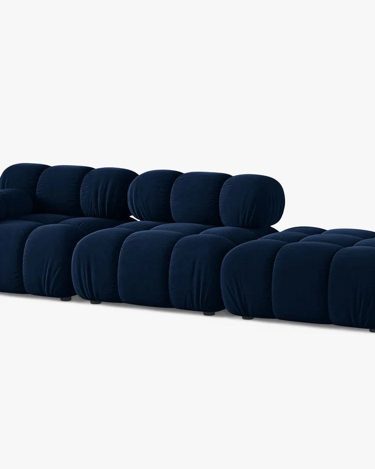 PolsterOase Modulsofa – Selene Ecksofa 3-Sitzer in Samt, 285 cm Breite, Königsblau – Ansicht 3