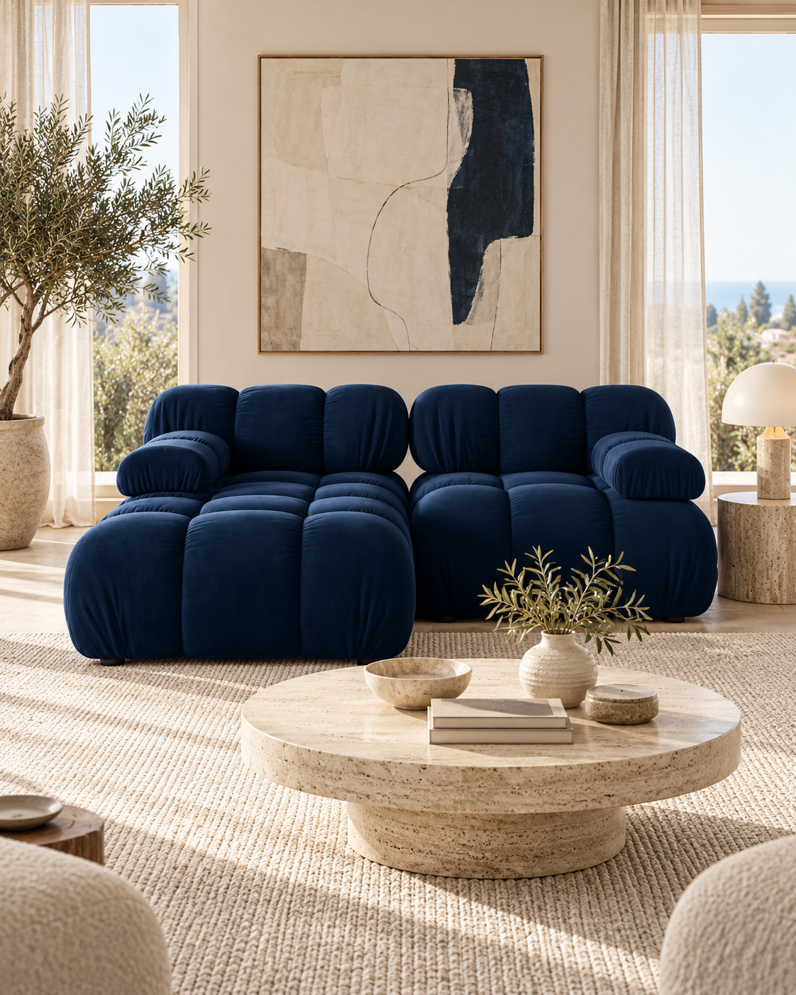 PolsterOase Modulsofa – Selene Ecksofa aus Samt, Zweisitzer, 190 cm – zusätzliche Produktansicht